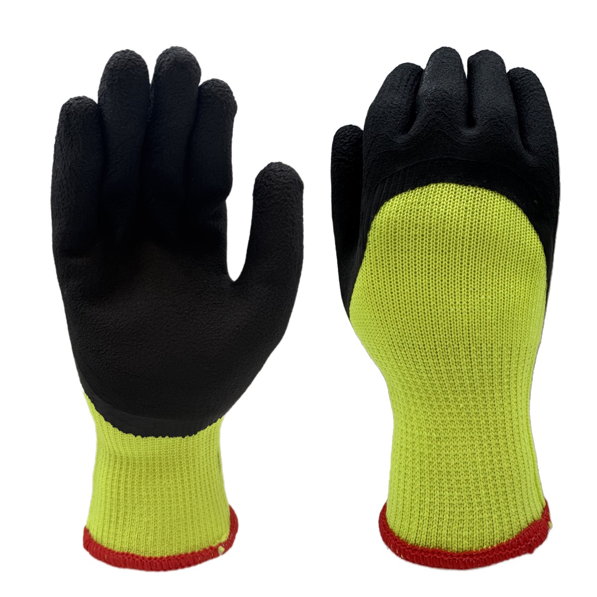 10 gauge polyester terry lining latex foam 3/4 coated gloves