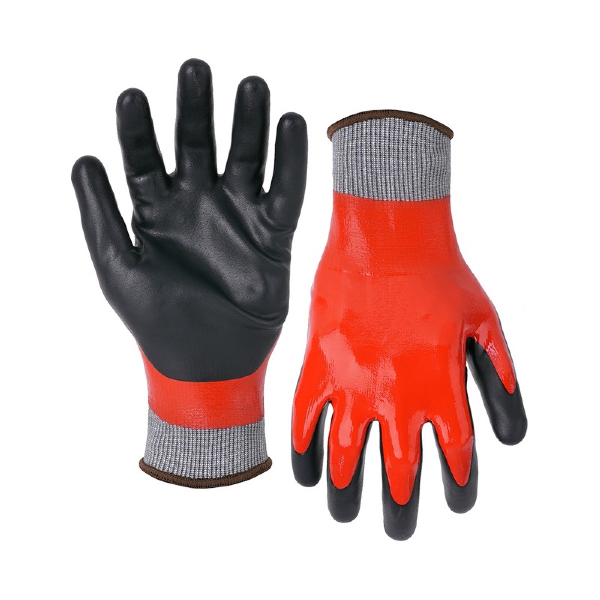 13 gauge nylon double nitrile coated gloves