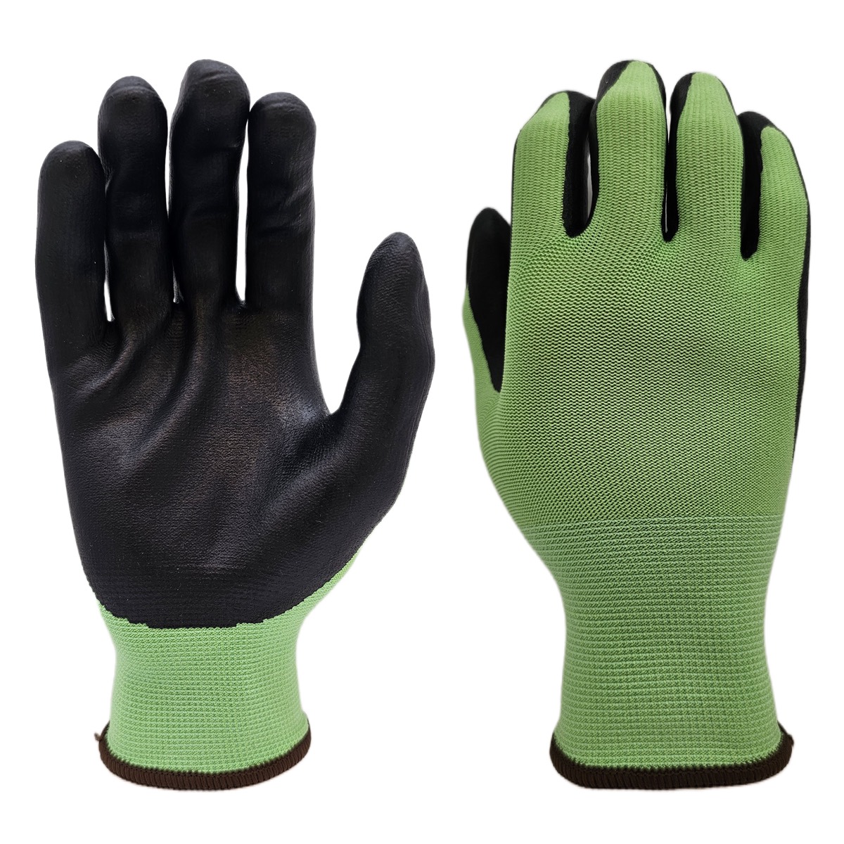 13 gauge polyester foam nitrile palm coated gloves